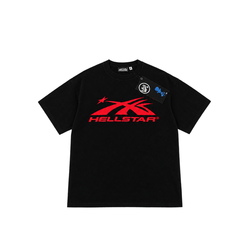 Hellstar Red Logo Graphic T-Shirt – Black
